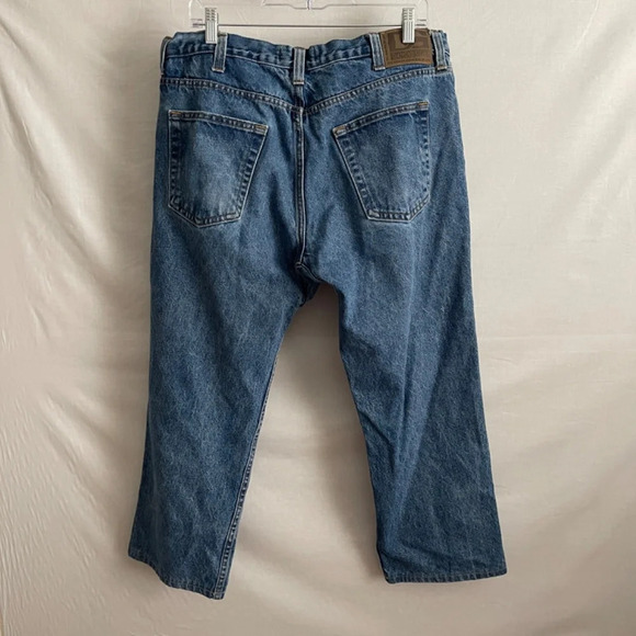 Diamond Gusset Mens Jeans Blue Denim Five Pocket USA Made 37x32 DMR 104A - Picture 2 of 15